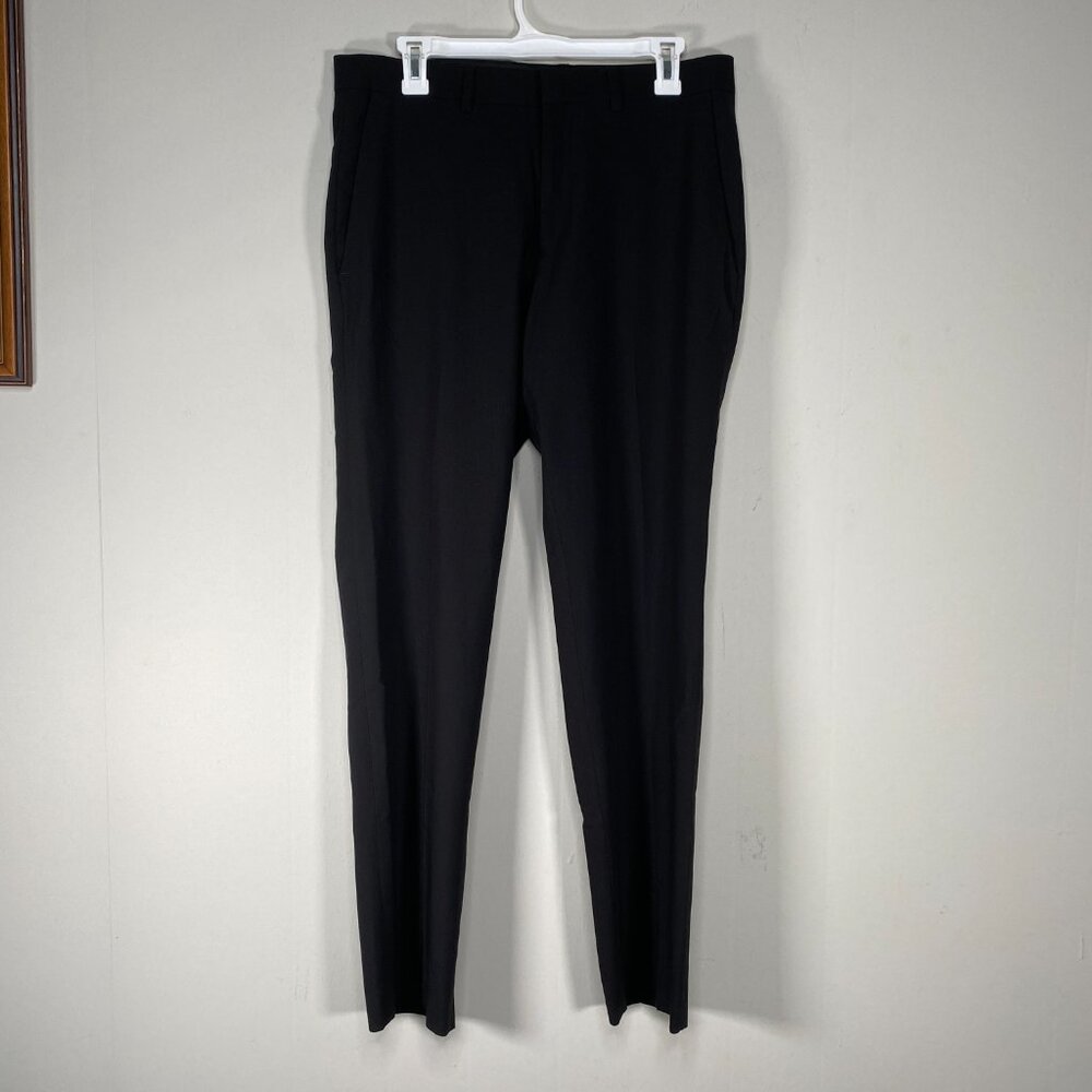 Reaction Kenneth Cole Dress Pants Men's 32 x 32 Black Business Office